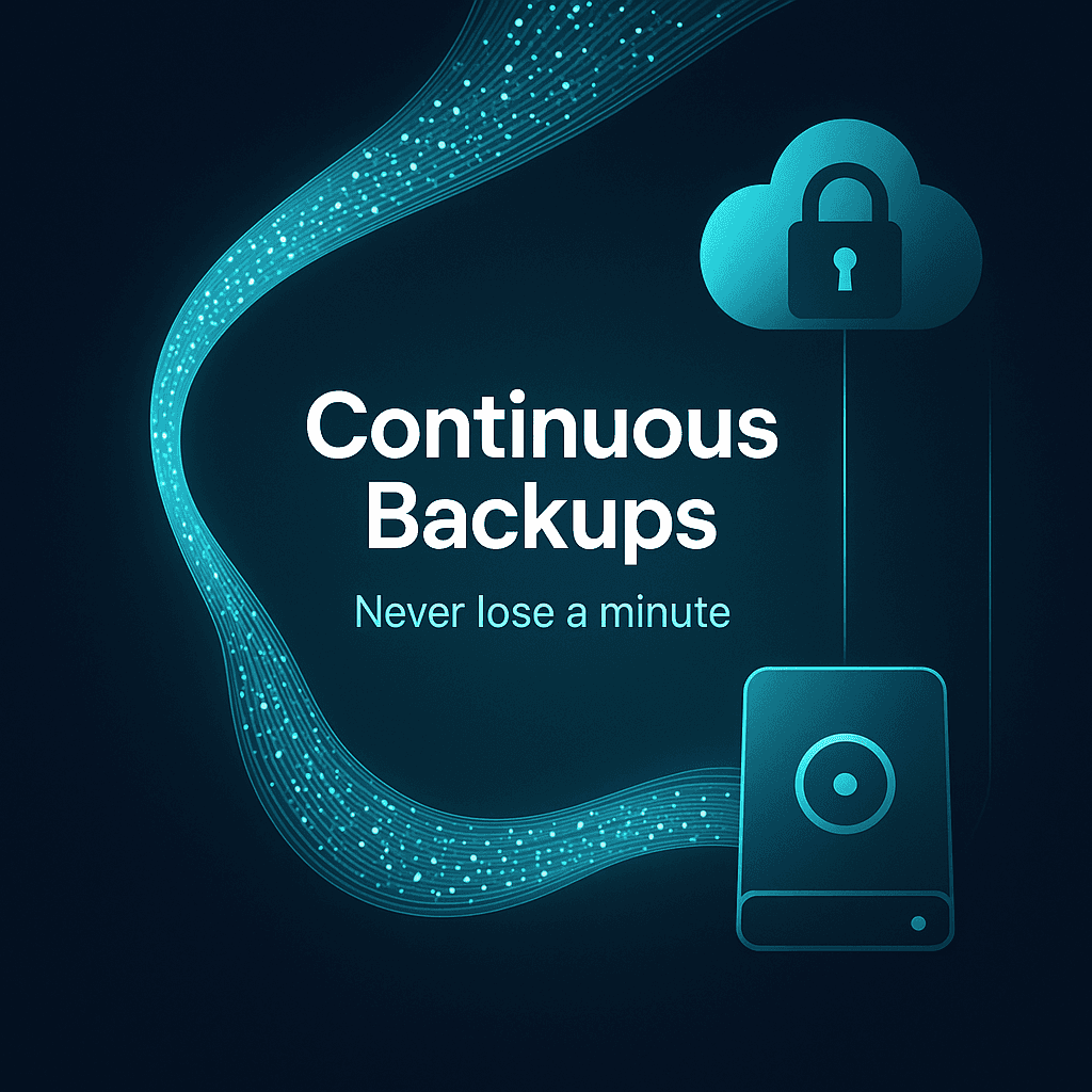 Never Lose a Single Minute: How 'Continuous' Backups Work